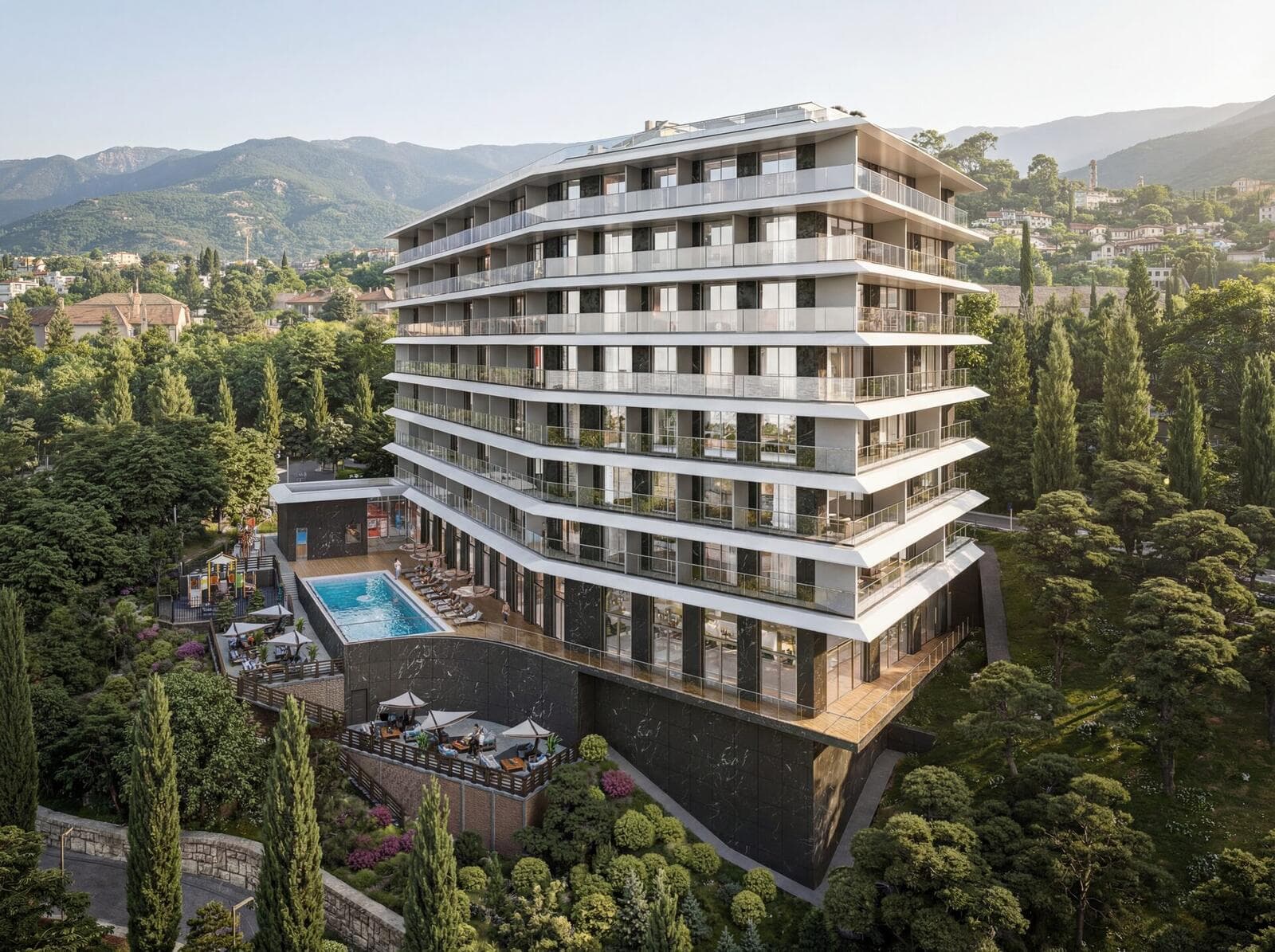 АК Киров рендер 5 — апартаментный комплекс Ялта