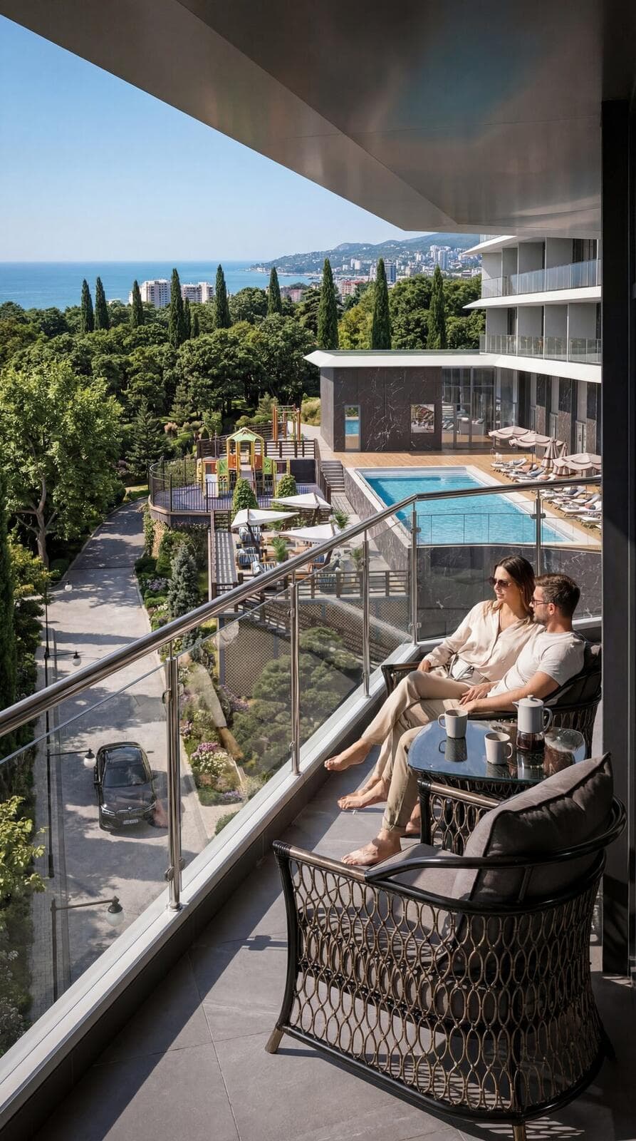 АК Киров рендер 15 — апартаментный комплекс Ялта